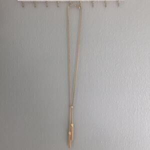 J. Crew long gold-tone necklace with tassels